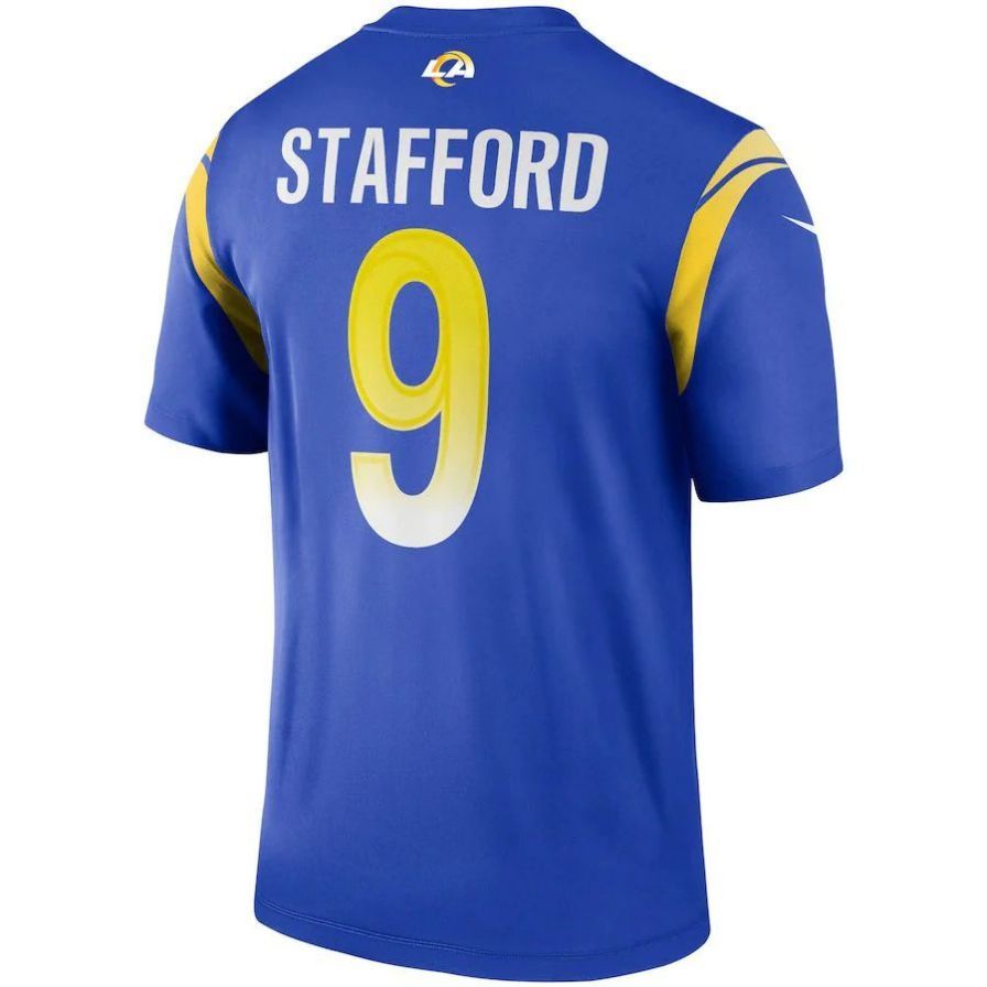 #9 Matthew Stafford Player LA.Rams Royal Legend Football Jerseys football jersey product view 1