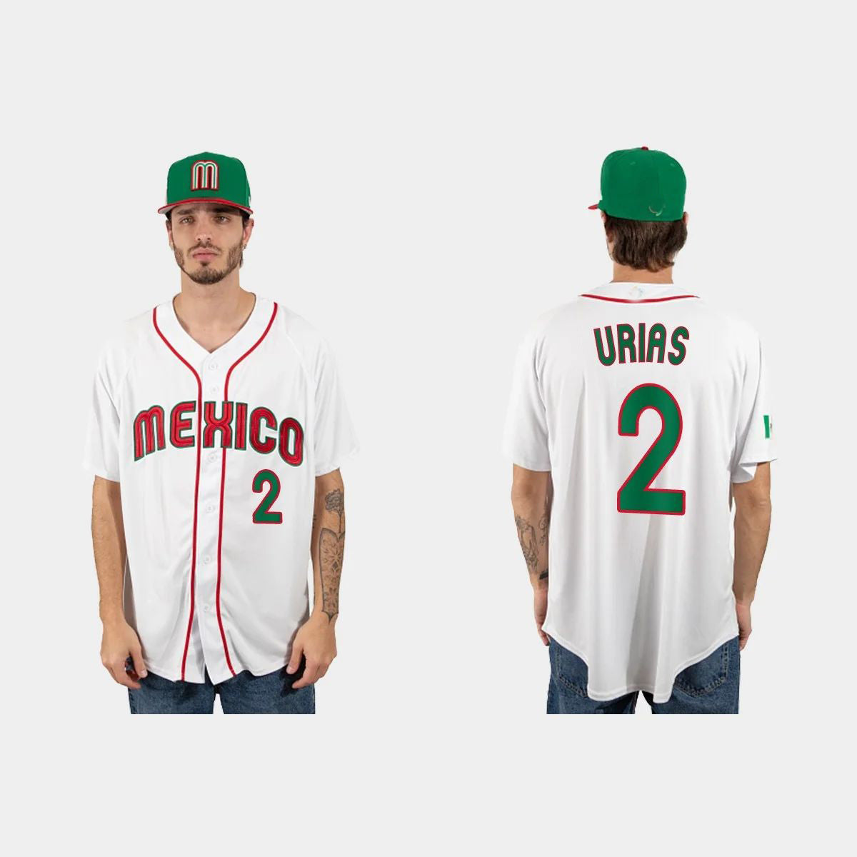 #2 LUIS URIAS MEXICO BASEBALL 2023 WORLD BASEBALL CLASSIC JERSEY ¨C WHITE Stitches Baseball Jerseys baseball jersey product view 1