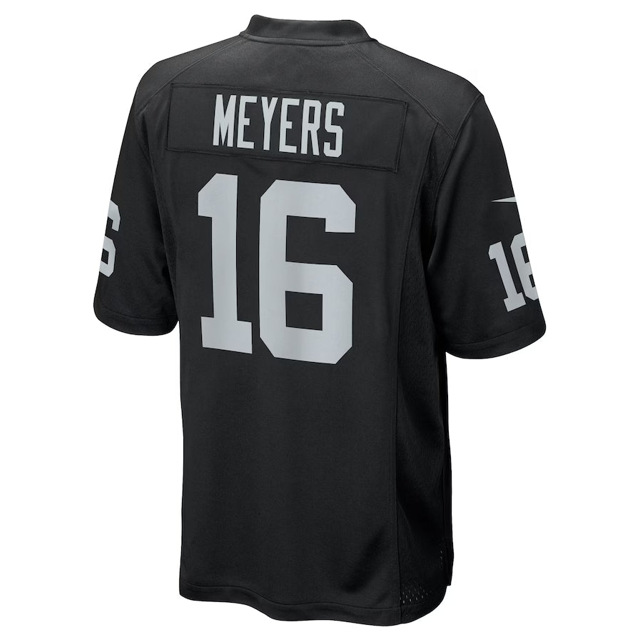 LV.Raiders #16 Jakobi Meyers Black Game Player Stitched American Football Jerseys football jersey product view 1