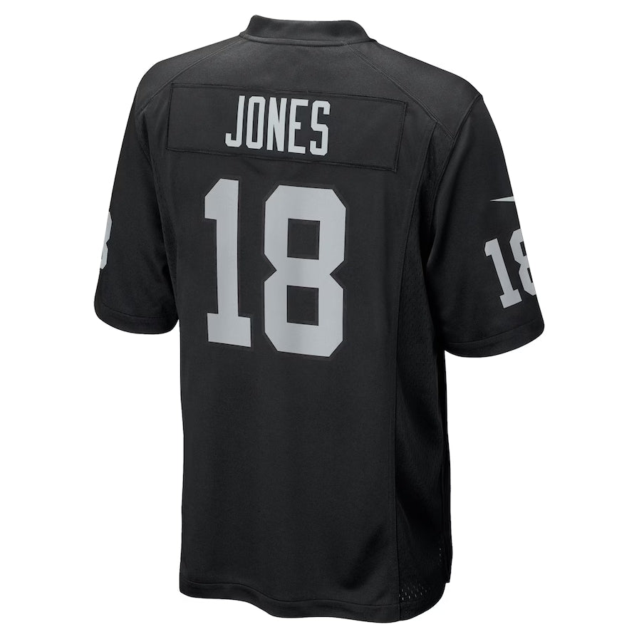 LV.Raiders #18 Jack Jones Player Black Team Game Stitched American Football Jerseys football jersey product view 1