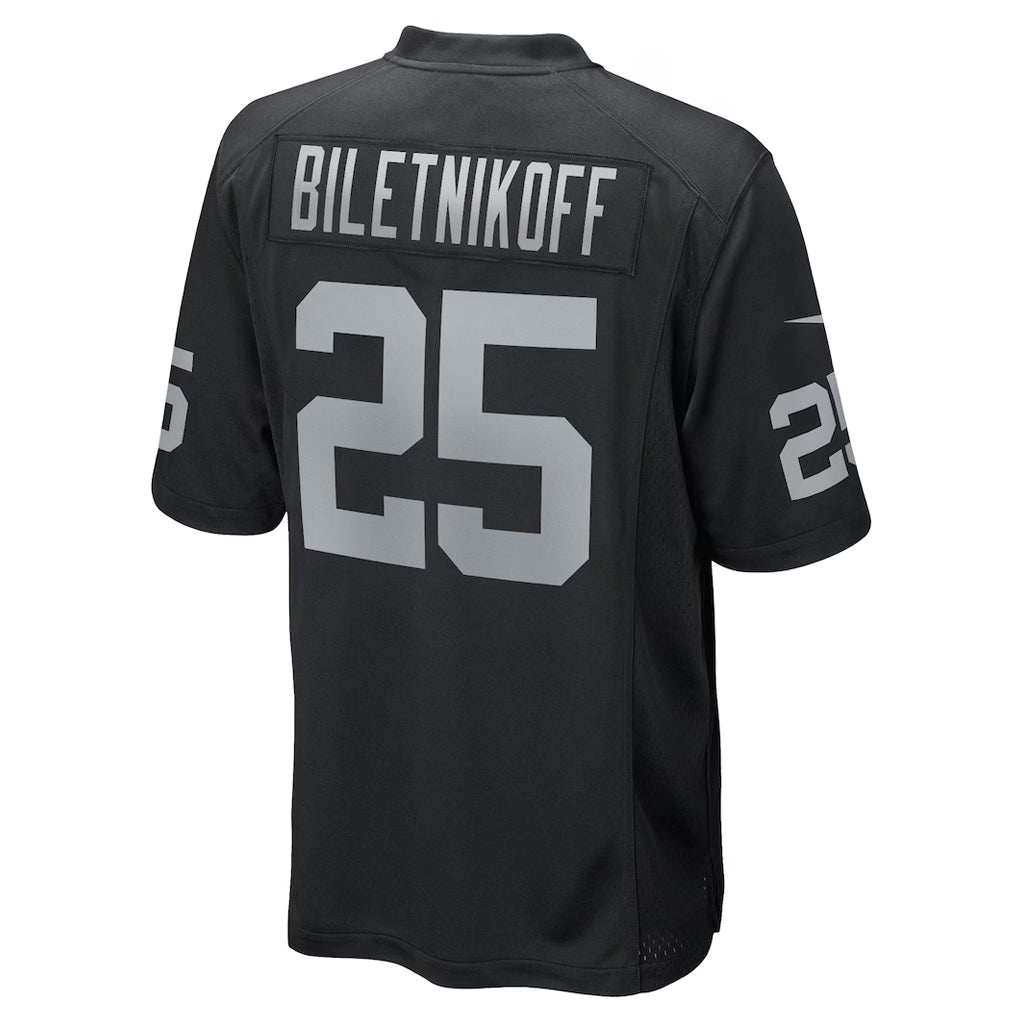 LV.Raiders #25 Fred Biletnikoff Player Black Home Game Football Jerseys football jersey product view 1