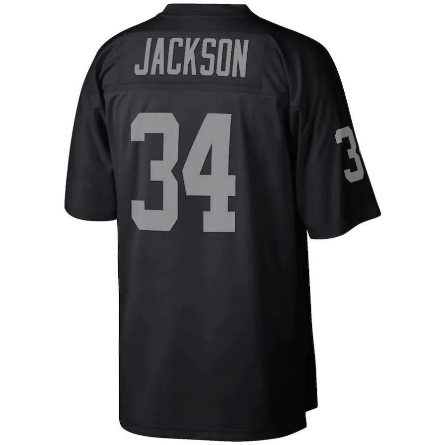 #34 Bo Jackson Player LV.Raiders Black Legacy Football Jerseys football jersey product view 1