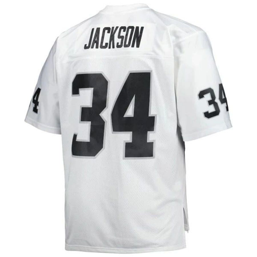#34 Bo Jackson Player LV.Raiders White 1988 Retired Player Replica Jersey Stitched American Football Jerseys football jersey product view 1