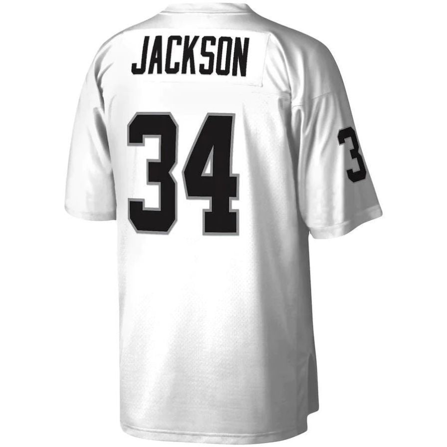 #34 Bo Jackson Player LV.Raiders White Legacy Game Football Jerseys football jersey product view 1
