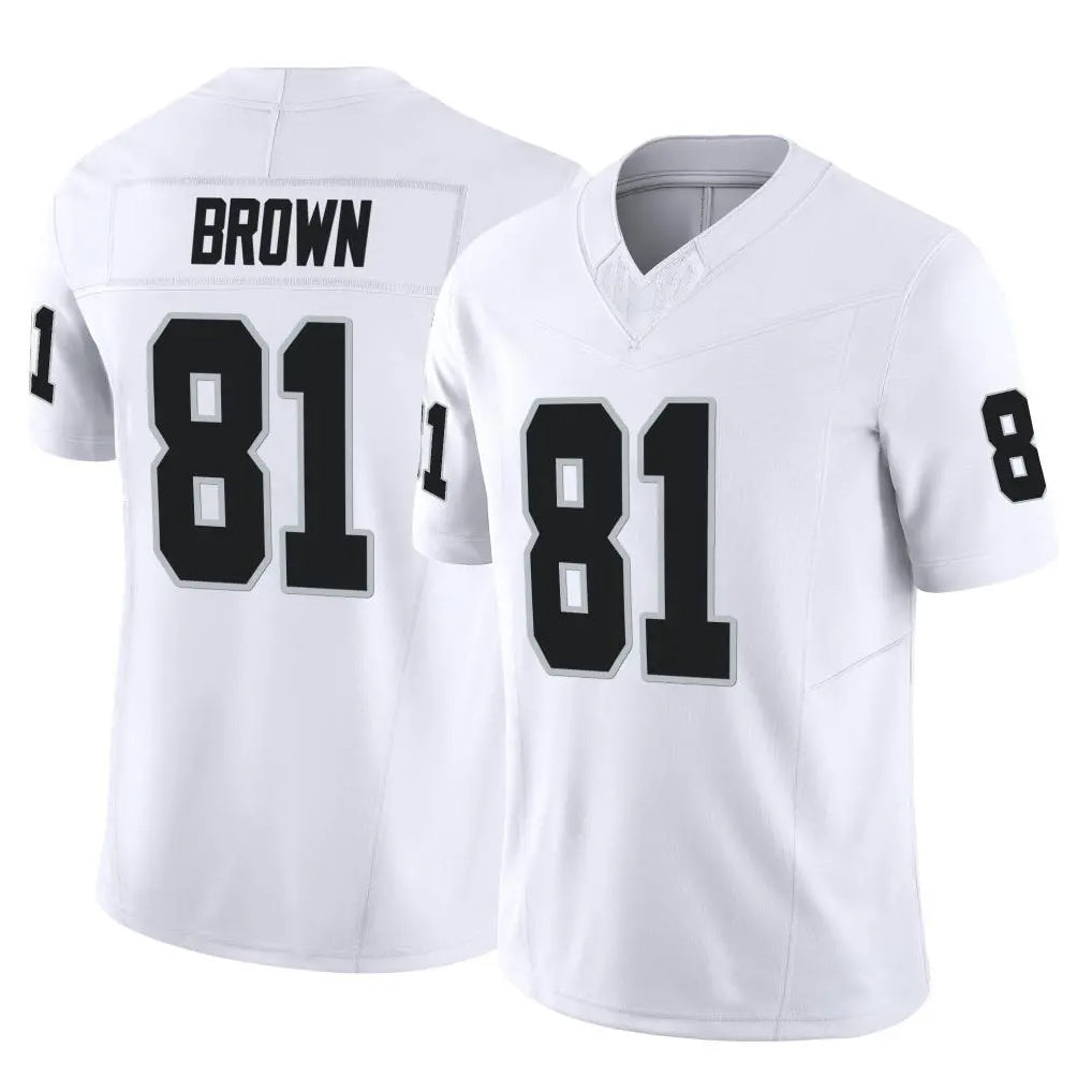 LV.Raiders #81 Tim Brown Player White Vapor F.U.S.E Limited Football Jerseys football jersey product view 1
