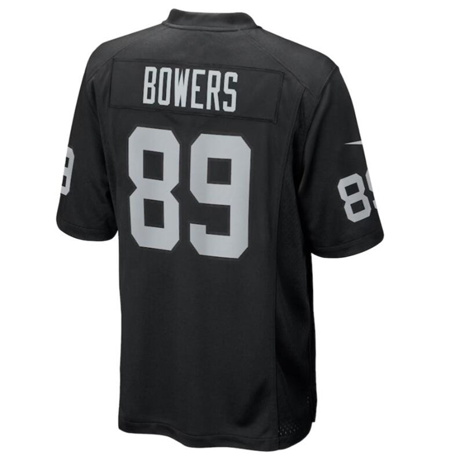 #89 Brock Bowers Player LV.Raiders Black Game Football Jerseys football jersey product view 2
