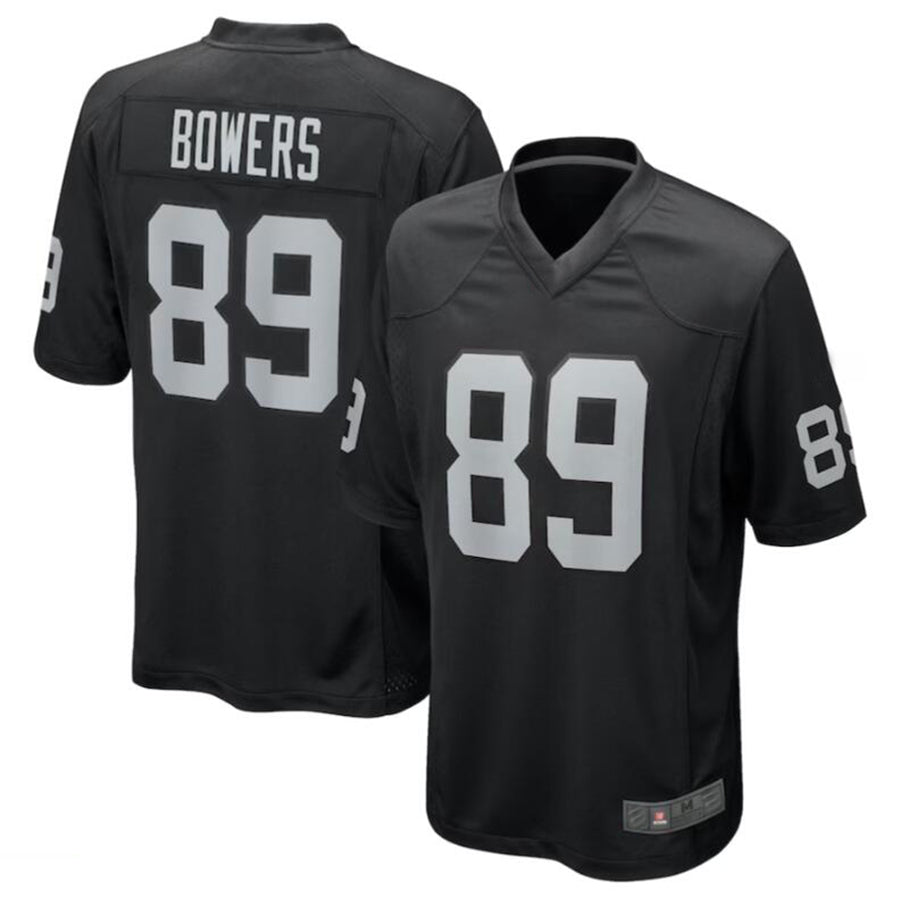 #89 Brock Bowers Player LV.Raiders Black Game Football Jerseys football jersey product view 1