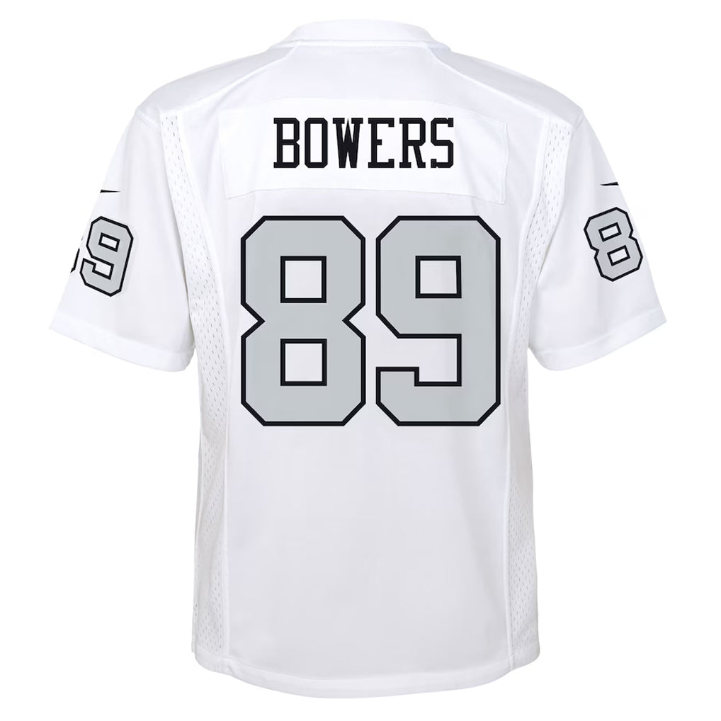 LV.Raiders #89 Brock Bowers Player White Alternate Game Football Jerseys football jersey product view 1