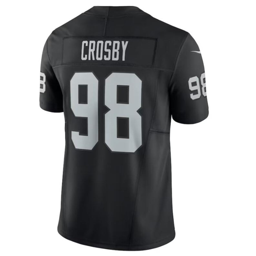 #98 Maxx Crosby Player LV.Raiders Black Vapor F.U.S.E. Limited Football Jerseys football jersey product view 1