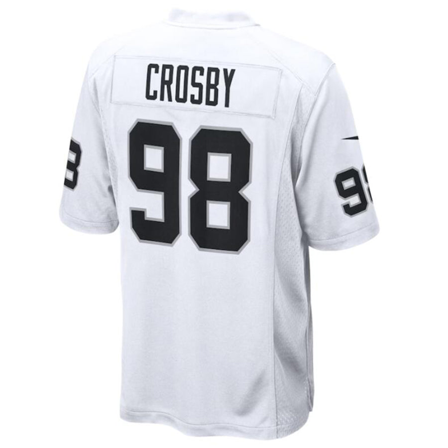 #98 Maxx Crosby Player LV.Raiders White Game Football Jerseys football jersey product view 1