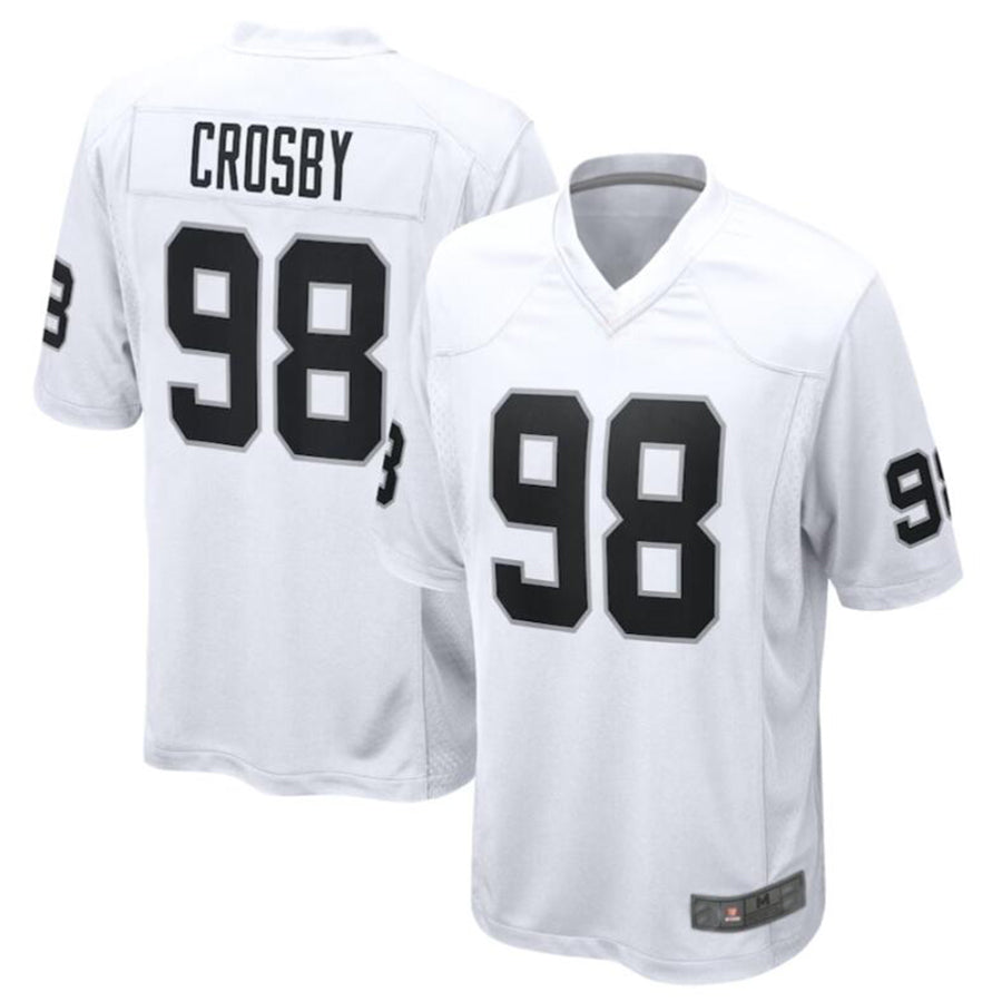#98 Maxx Crosby Player LV.Raiders White Game Football Jerseys football jersey product view 2