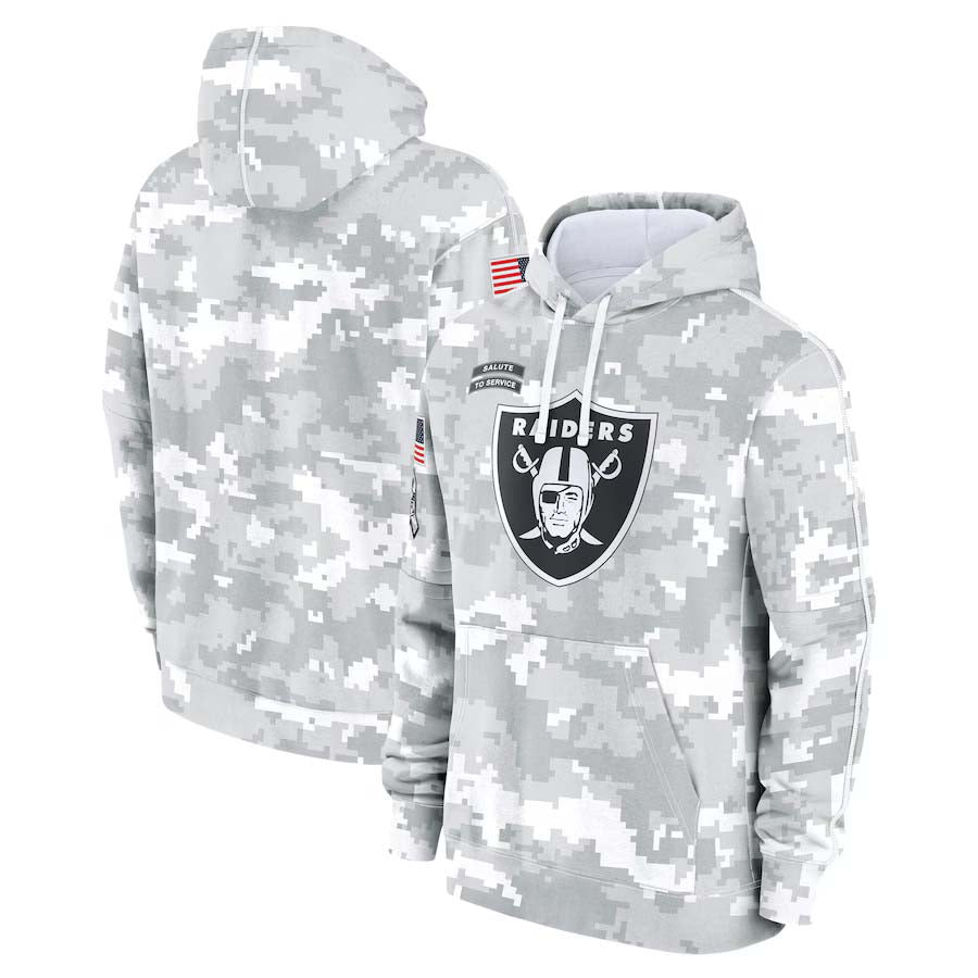 LV.Raiders Salute To Service Club Pullover Hoodie -Stitched American Football Jerseys Player Jersey football jersey product view 1
