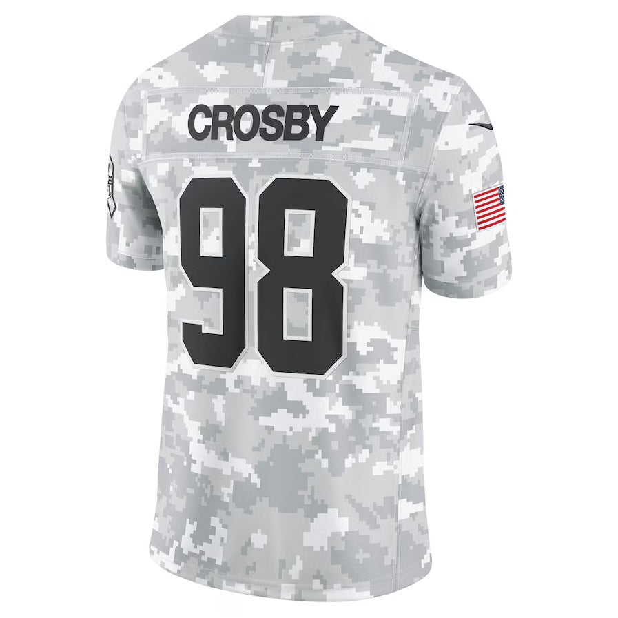 LV.Raiders #98 Maxx Crosby Player Arctic Camo Salute to Service Retired Player Limited Stitched American Football Jerseys football jersey product view 1