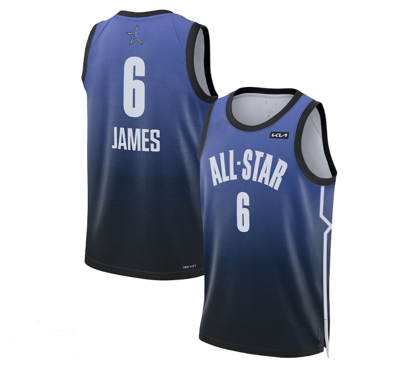 #6 LeBron James 2023 All-Star Game Swingman Jersey - Blue Stitched American Basketball Jersey basketball jersey product view 1