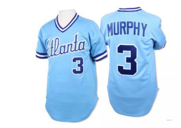 Atlanta Braves #3 Dale Murphy Light Blue 1982 Throwback Jersey Stitches Baseball Jerseys baseball jersey product view 1