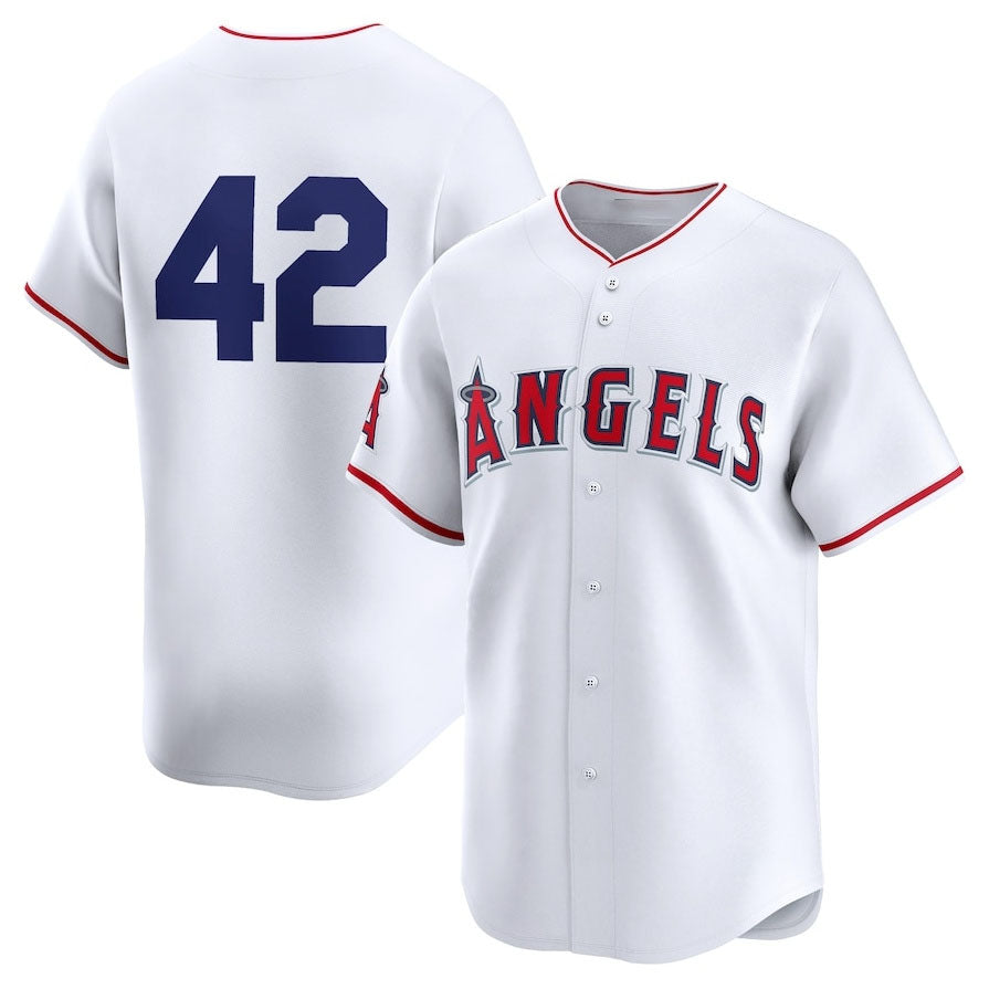 Los Angeles Angels 2024 #42 Jackie Robinson Day Home Limited Jersey ¨C White Stitches Baseball Jerseys baseball jersey product view 1