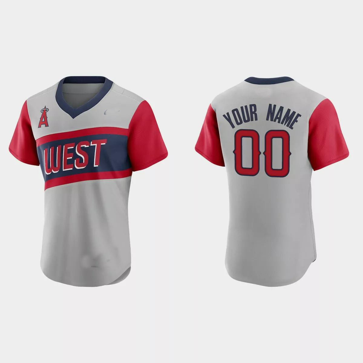 Custom Los Angeles Angels 2021 Little League Classic Road Authentic Jersey ¨C Gray Stitched Baseball Jerseys baseball jersey product view 1