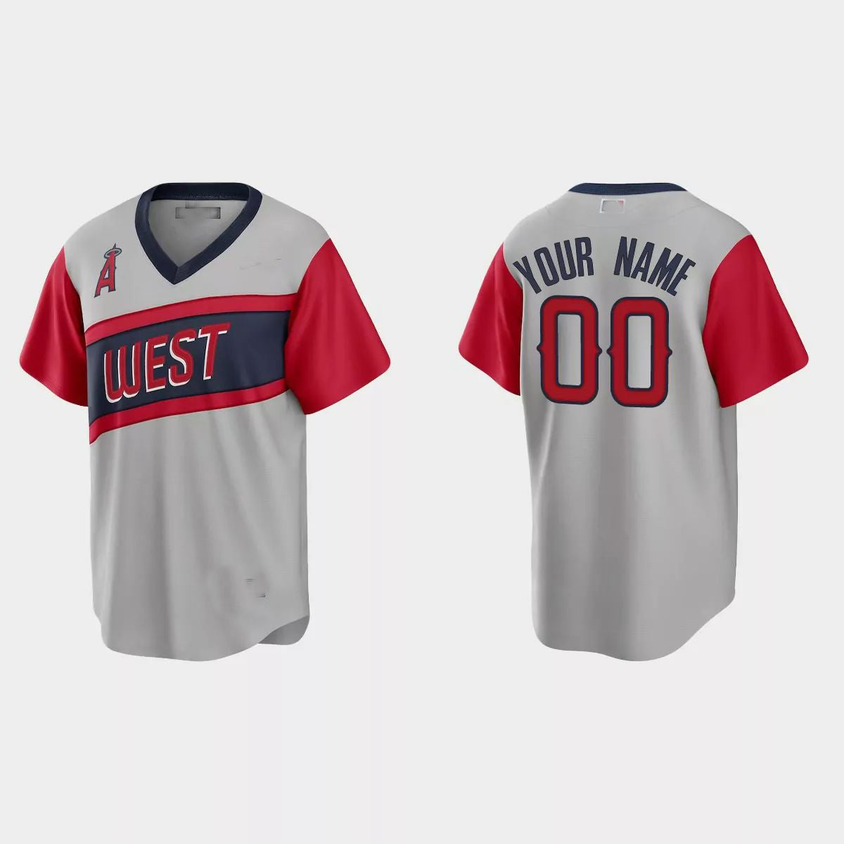 Custom Los Angeles Angels 2021 Little League Classic Road Replica Jersey ¨C Gray Stitched Baseball Jerseys baseball jersey product view 1