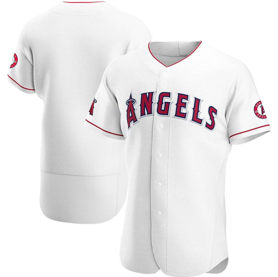 Los Angeles Angels Home Authentic Team Jersey - White Stitched Baseball Jersey baseball jersey product view 1