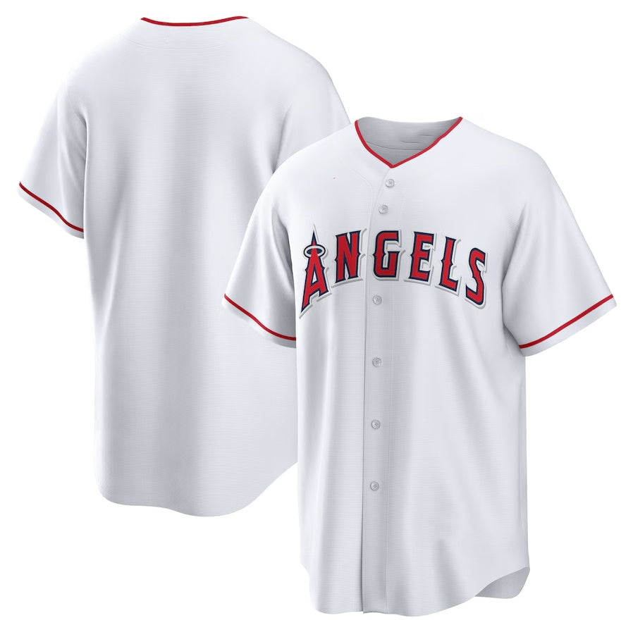Los Angeles Angels Home Replica Team Jersey - White Stitched Baseball Jersey baseball jersey product view 1
