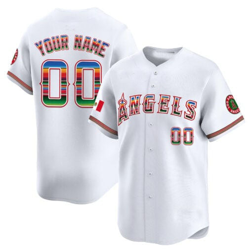 Custom Los Angeles Angels Mexico Vapor Premier Limited ¨C All Stitched Baseball Jersey baseball jersey product view 2