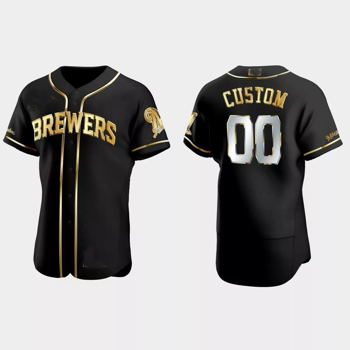 Custom Los Angeles Angels Gold Edition Authentic Jersey ¨C Black Stitched Baseball Jerseys baseball jersey product view 1