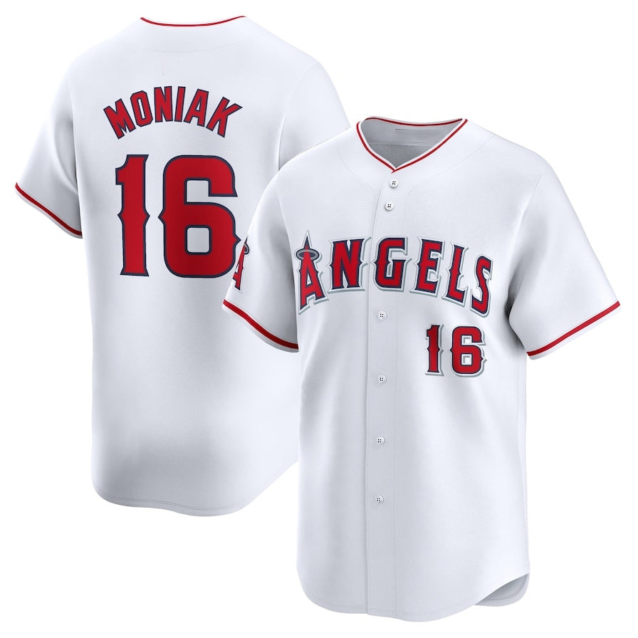 Los Angeles Angels #16 Mickey Moniak Home Limited Player Jersey - White Stitched Baseball Jersey baseball jersey product view 1