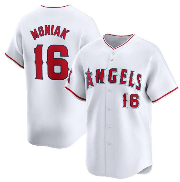 Los Angeles Angels #16 Mickey Moniak White Home Limited Baseball Stitched Jersey baseball jersey product view 1