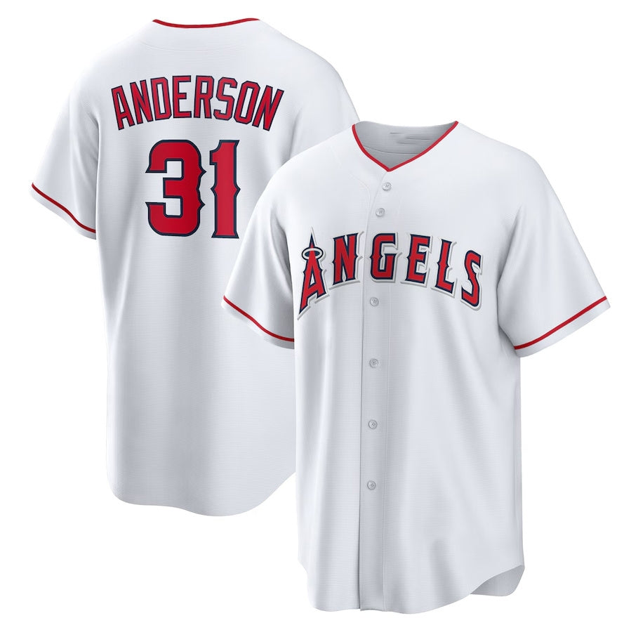 Los Angeles Angels #31 Tyler Anderson Home Replica Jersey - White Stitched Baseball Jersey baseball jersey product view 1