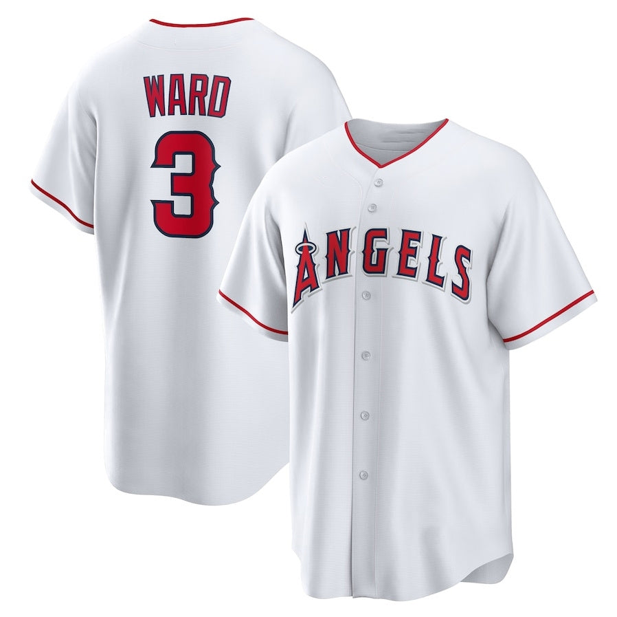 Los Angeles Angels #3 Taylor Ward Home Replica Jersey - White Stitched Baseball Jersey baseball jersey product view 1