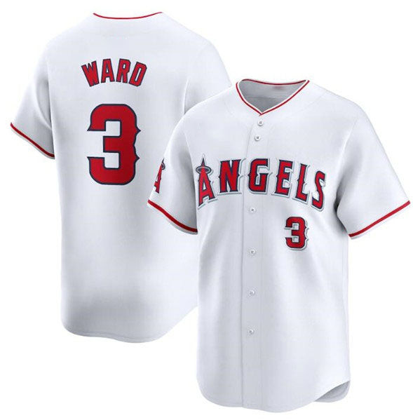 Los Angeles Angels #3 Taylor Ward White Home Limited Baseball Stitched Jersey baseball jersey product view 1