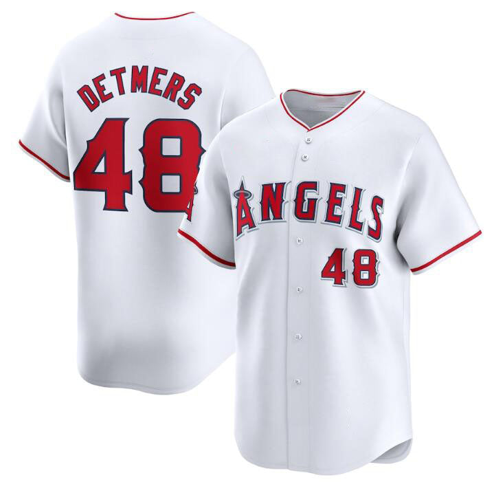 Los Angeles Angels #48 Reid Detmers White Home Limited Stitched Baseball Jersey baseball jersey product view 1