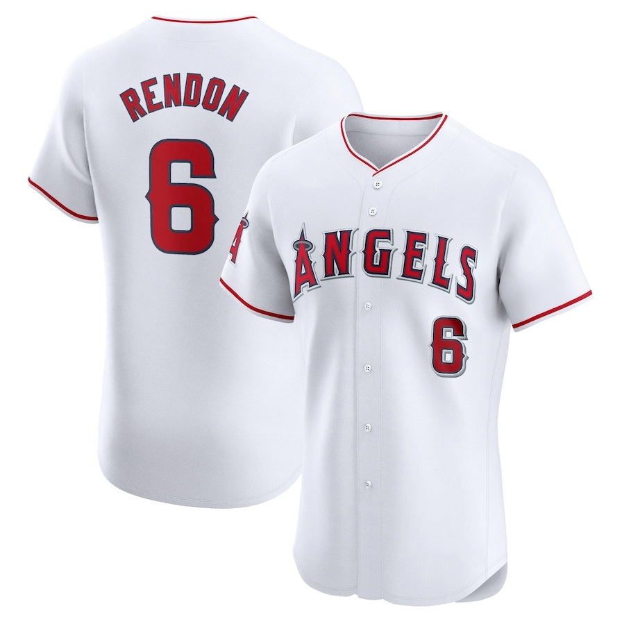 Los Angeles Angels #6 Anthony Rendon Home Elite Player Jersey - White Stitched Baseball Jersey baseball jersey product view 1