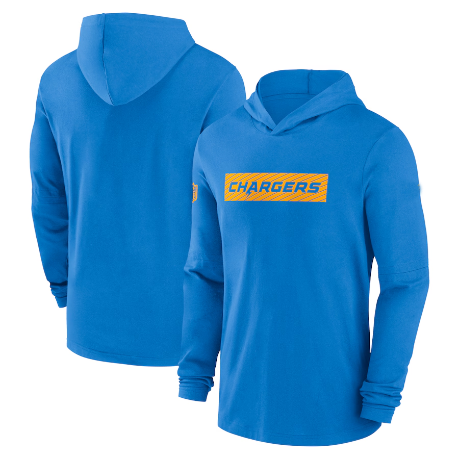 LA.Chargers Salute To Service Club Pullover Hoodie Blue Player Jersey Stitched American Football Jerseys football jersey product view 1