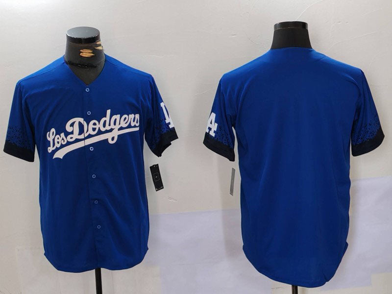 Los Angeles Dodgers Blank Blue City Connect Cool Base Stitched Baseball Jersey baseball jersey product view 1