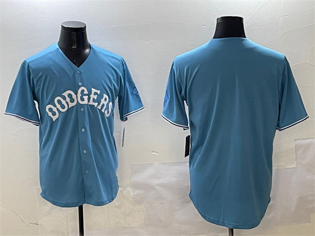 Los Angeles Dodgers Blank Light Blue Limited Stitched Baseball Jersey baseball jersey product view 1