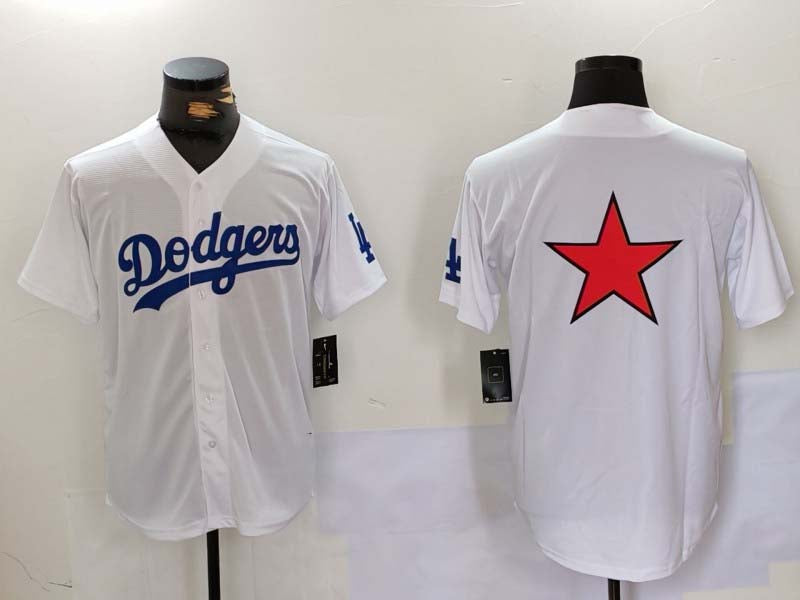 Los Angeles Dodgers Blank White Cool Base Stitched Baseball Jerseys baseball jersey product view 1