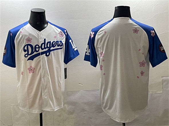 Los Angeles Dodgers Blank White Royal 2025 Tokyo Series Limited Stitched Baseball Jersey baseball jersey product view 1