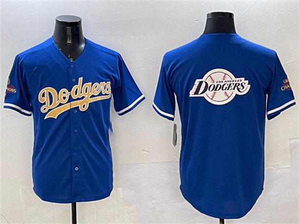 Los Angeles Dodgers Team Big Logo Royal 2025 Gold Collection Limited Stitched Baseball Jersey baseball jersey product view 1
