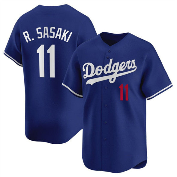 Los Angeles Dodgers #11 Roki Sasaki Royal 2025 Alternate Limited Stitched Baseball Jersey baseball jersey product view 1