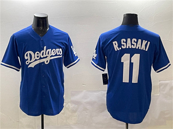 Los Angeles Dodgers #11 Roki Sasaki Royal Cool Base Stitched Baseball Jersey baseball jersey product view 1