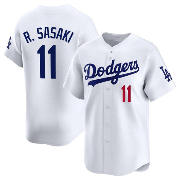 Los Angeles Dodgers #11 Roki Sasaki White 2025 Home Limited Stitched Baseball Jersey baseball jersey product view 1