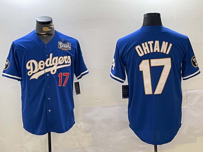 Los Angeles Dodgers #17 Shohei Ohtani 2024 World Series Champions Cool Base Stitched Baseball Jersey baseball jersey product view 1