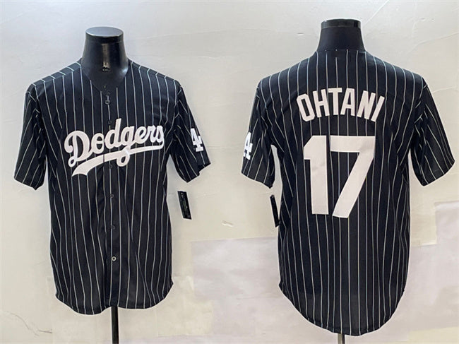 Los Angeles Dodgers #17 Shohei Ohtani Black Cool Base Stitched Baseball Jersey baseball jersey product view 1