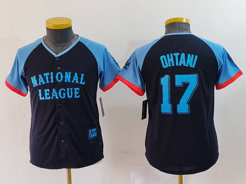 Los Angeles Dodgers #17 Shohei Ohtani Navy 2024 All Star Limited Stitched Baseball Jerseys baseball jersey product view 1