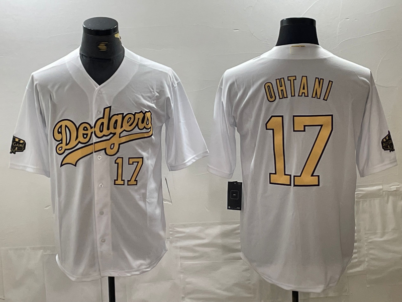 Los Angeles Dodgers #17 Shohei Ohtani Number White 2022 All Star Stitched Cool Base Baseball Jerseys baseball jersey product view 1