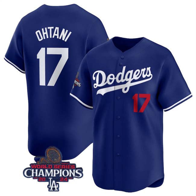 Los Angeles Dodgers #17 Shohei Ohtani Royal 2024 World Series Champions Alternate Limited Stitched Baseball Jersey baseball jersey product view 1