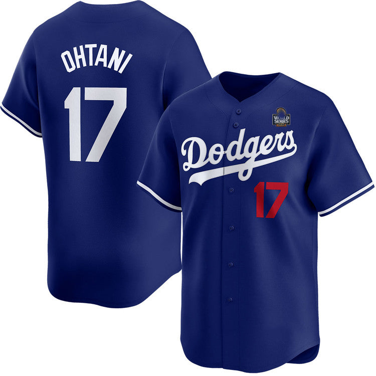 Los Angeles Dodgers #17 Shohei Ohtani Royal 2024 World Series Home Limited Cool Base Stitched Baseball Jersey baseball jersey product view 1