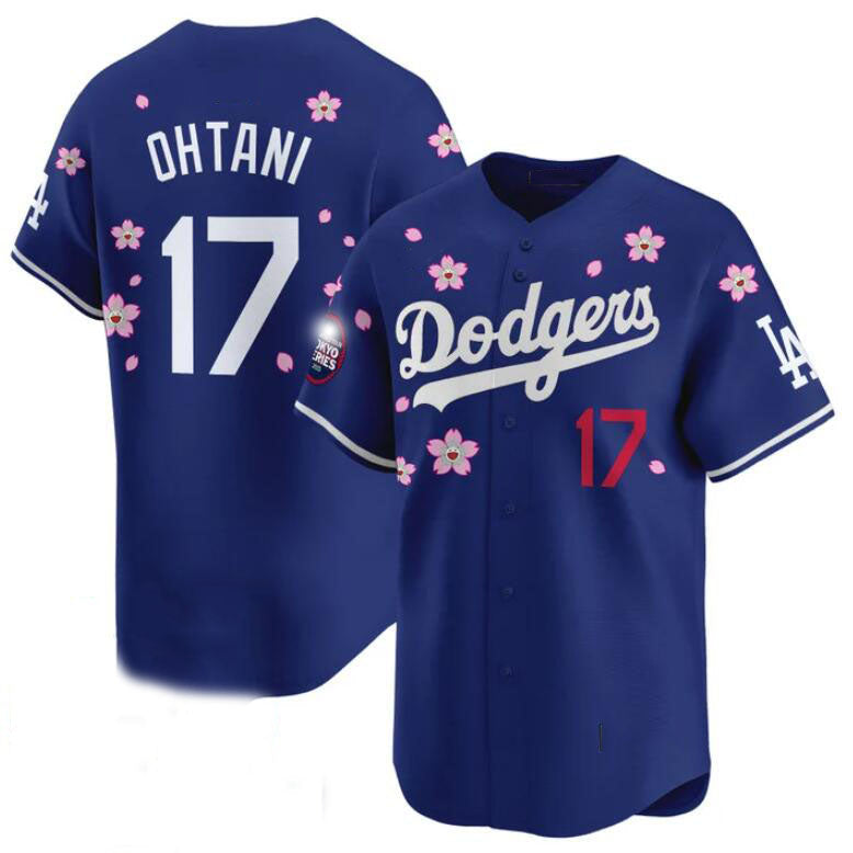 Los Angeles Dodgers #17 Shohei Ohtani Royal 2025 Tokyo Series Limited Stitched Baseball Jersey baseball jersey product view 1