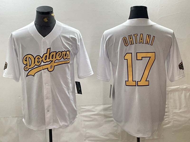 Los Angeles Dodgers #17 Shohei Ohtani White 2022 All Star Stitched Flex Base Baseball Jerseys baseball jersey product view 1